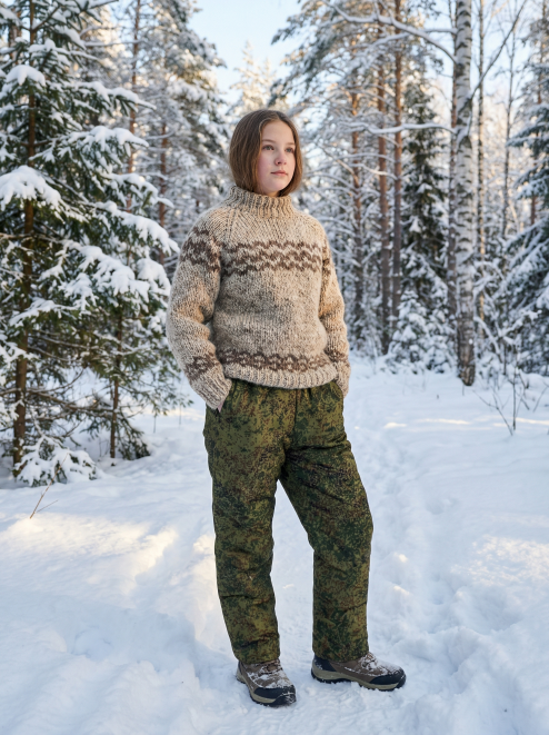 Брюки детские утеплённые цв.Цифра