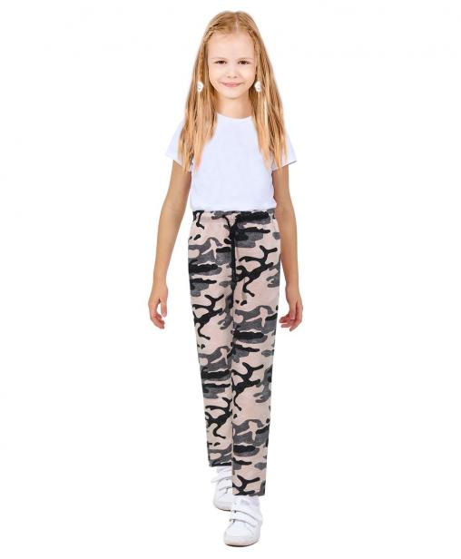 Брюки спортивные детские ЭКСТРИМ RS тк.Футер цв.Розовый КМФ