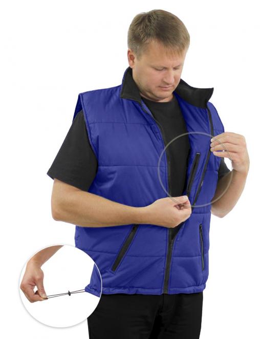 Жилет утеплённый БВР RS тк.Дюспа цв.Василёк