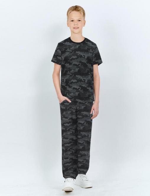 Комплект детский SUMMER TIME с брюками цв. Blur КМФ Чёрный NEW