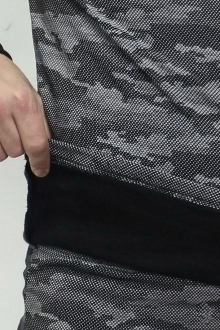 Белье нательное тк.Футер c начёсом  RS цв.BLUR тёмно-серый КМФ New