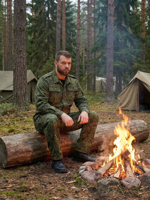 Костюм ВОЕННО-ПОЛЕВОЙ тк.Грета цв.Цифра зеленая
