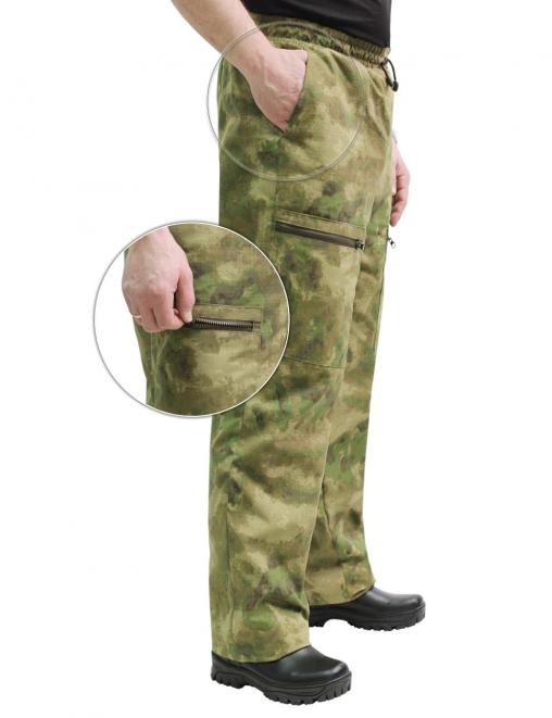 Брюки МОЛОДЁЖНЫЕ тк.Рип-стоп цв.Атак зелёный 