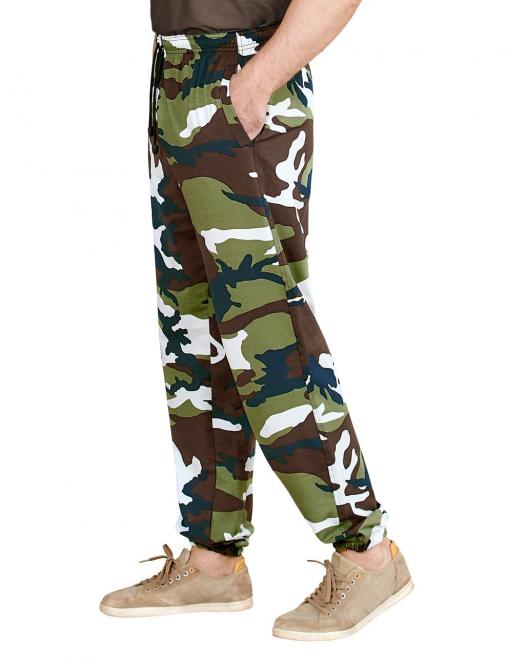 Трико мужское ТОРНАДО тк.Футер цв.Бело-зелёный КМФ 3746