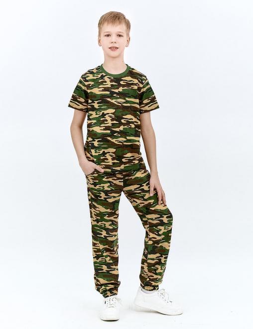 Комплект детский SUMMER TIME с брюками RS тк.Кулирка цв.Зеленый КМФ new