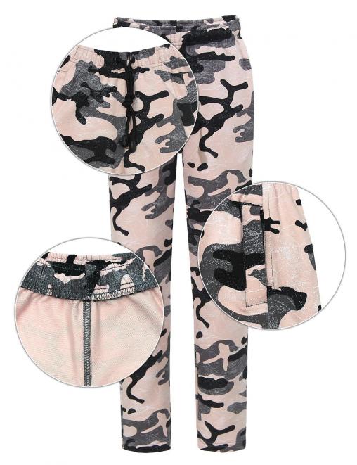 Брюки спортивные детские ЭКСТРИМ RS тк.Футер цв.Розовый КМФ