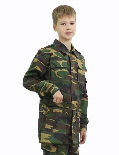 Костюм детский ВОЕННО-ПОЛЕВОЙ тк.Смесовая цв.Зеленый КМФ (Меланж)
