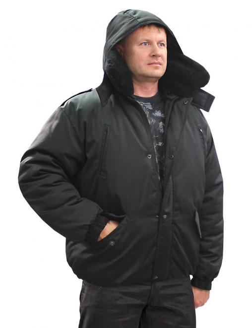 Куртка ОХРАННИК тк.Смесовая цв.Чёрный 