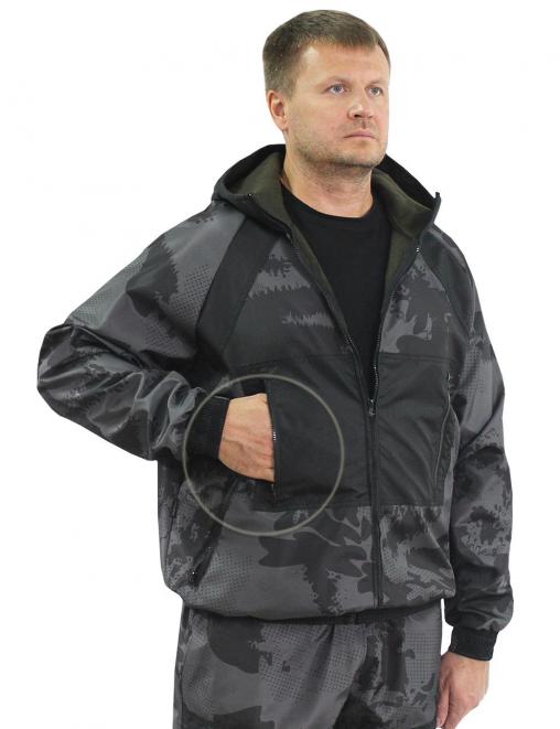 Костюм БЕРКУТ-DEMI тк.Polarfleece цв.Black ambit