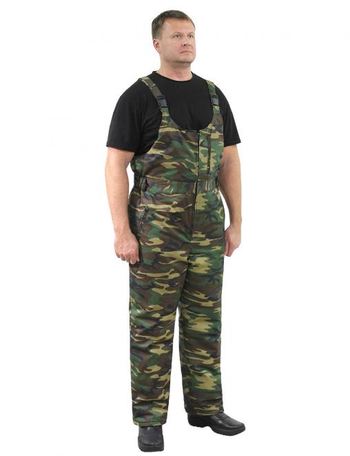 Полукомбинезон утеплённый тк.Смесовая цв.Зеленый КМФ