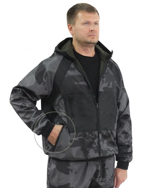 Костюм БЕРКУТ-DEMI тк.Polarfleece цв.Black ambit