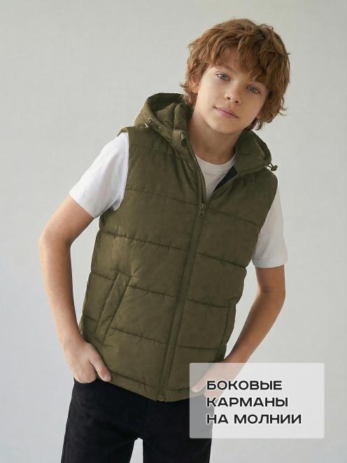 Жилет детский утеплённый СТАЛКЕР цв.Олива