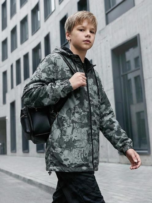 Ветровка подростковая АЛЬФА-DEMI тк.Дюспа цв.Гуффи