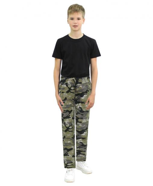 Брюки спортивные детские ЭКСТРИМ RS тк.Футер цв.Камуфляж V-100