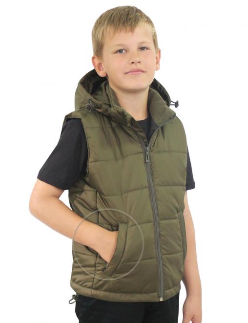 Жилет детский утеплённый СТАЛКЕР цв.Олива