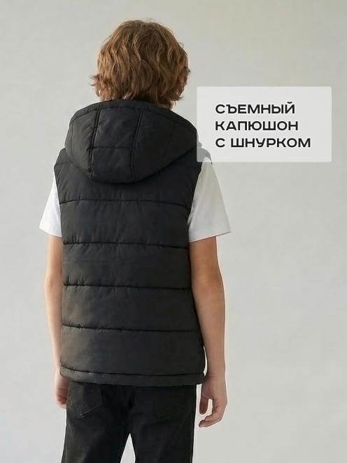 Жилет детский утеплённый СТАЛКЕР цв.Чёрный