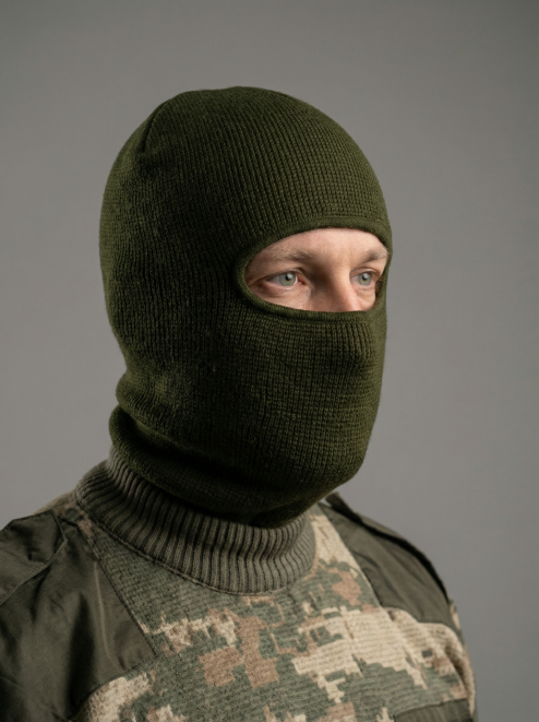 Подшлемник вязаный цв.Олива