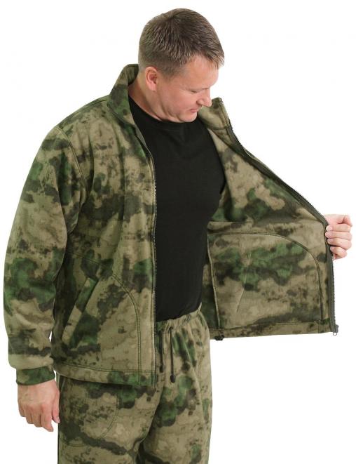 Толстовка Флисовая New цв.Мох/Атак зелёный