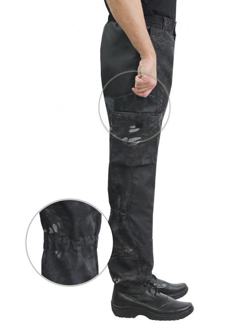 Костюм ГОРКА-ДЕМИ RS тк.Polarfleece рип-стоп цв.Питон чёрный