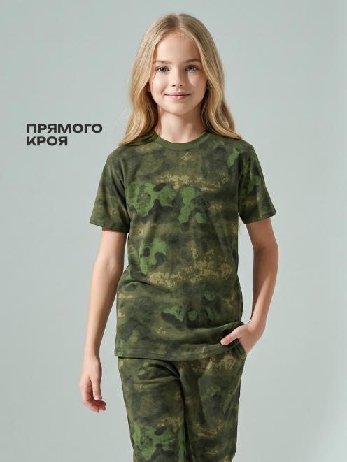 Футболка детская цв.Мох 251