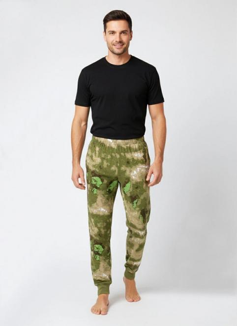 Кальсоны мужские тк.Футер с начёсом цв.Мох/Атак Зеленый