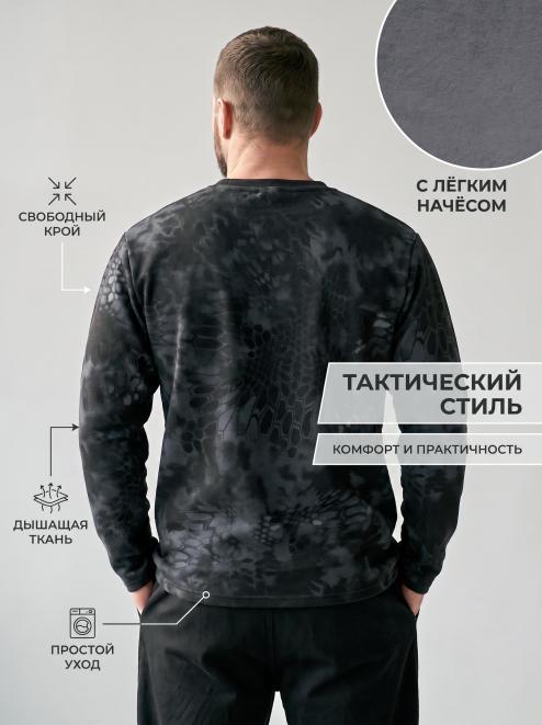 Толстовка тк.Футер 2-х нитка с начёсом цв.Питон черный