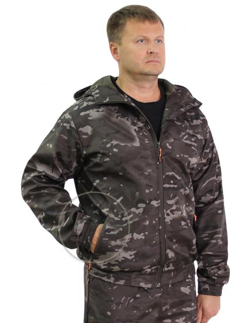 Костюм ДЕМИСЕЗОННЫЙ ГОРИЗОНТ тк.Полифлис цв.Мультикам Черный