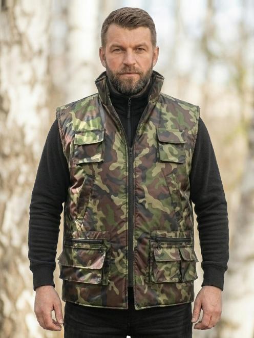 Жилет утеплённый БУРАН RS тк.Оксфорд цв.Зеленый КМФ