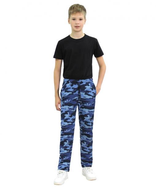 Брюки спортивные детские ЭКСТРИМ RS тк.Футер цв.Синий КМФ