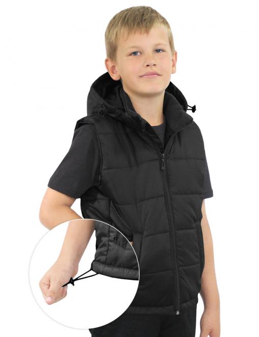 Жилет детский утеплённый СТАЛКЕР цв.Чёрный