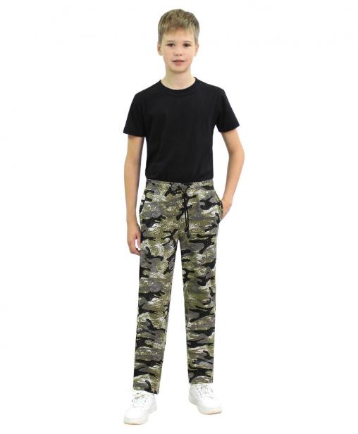 Брюки спортивные детские ЭКСТРИМ RS тк.Футер цв.Камуфляж V-100
