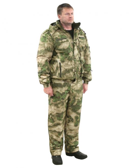 Костюм зимний БВР тк.Дюспа микро рип стоп цв. Атак Зелёный