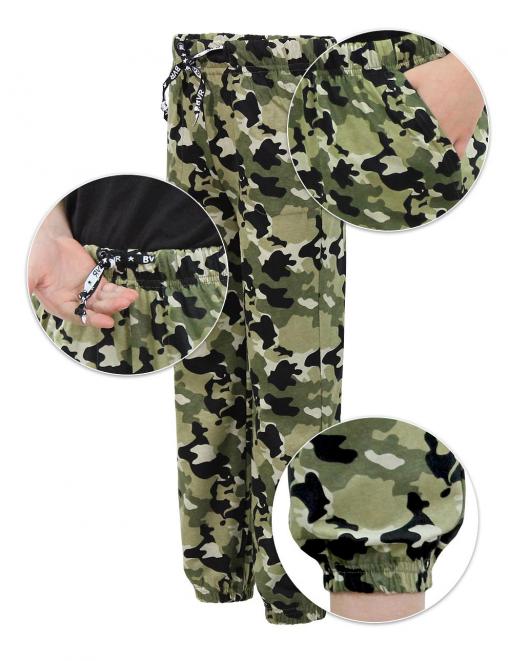 Брюки детские летние RAINBOW RS тк.Кулирка цв.КМФ RB 231