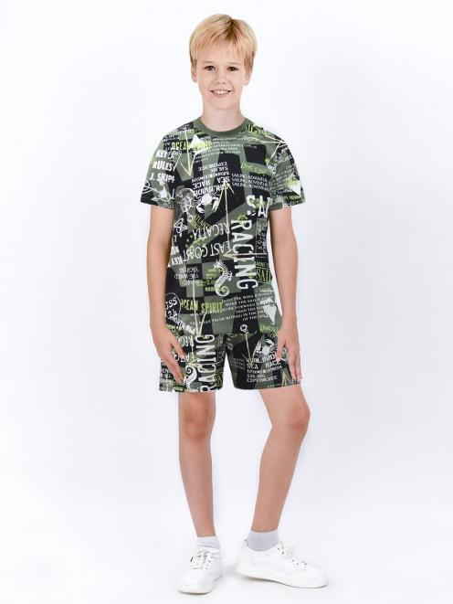 Комплект детский ЗАРНИЦА ЛЕТО с шортами цв.Регата Хаки