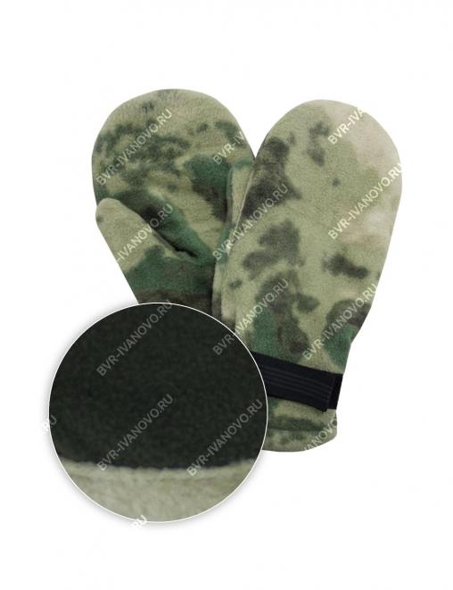 Варежки флисовые цв.Мох/Атак зел. пр-во: БВР