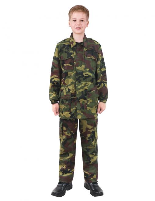 Костюм детский ВОЕННО-ПОЛЕВОЙ RS тк.Смесовая цв.Зеленый КМФ