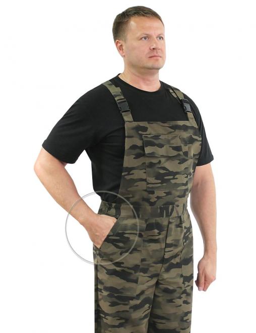 Полукомбинезон ИТР RS тк.Рип-стоп цв.Зеленый КМФ