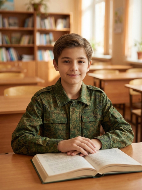 Костюм детский ВОЕННО-ПОЛЕВОЙ тк.Смесовая цв.Цифра Светлая