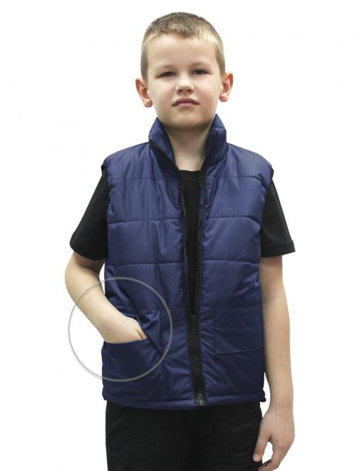 Жилет детский утеплённый RS цв.Синий
