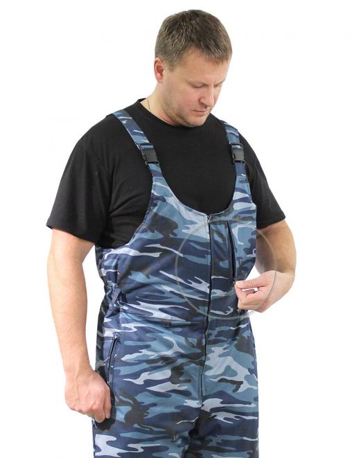 Полукомбинезон утеплённый тк.Смесовая цв.Серый КМФ