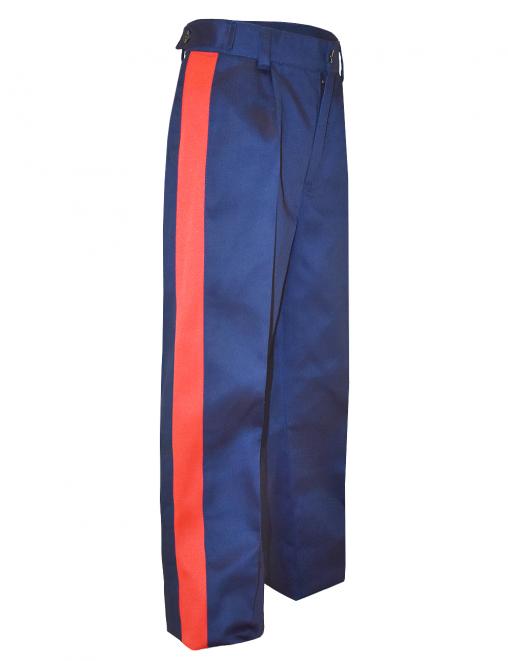 Брюки КАДЕТ-СТАРШЕКЛАССНИК тк.Смесовая цв.Синий/ лампасы