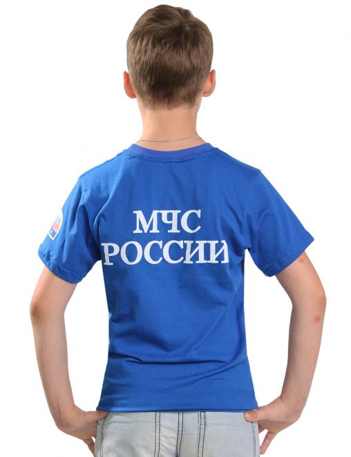 Футболка детская МЧС цв.Василёк