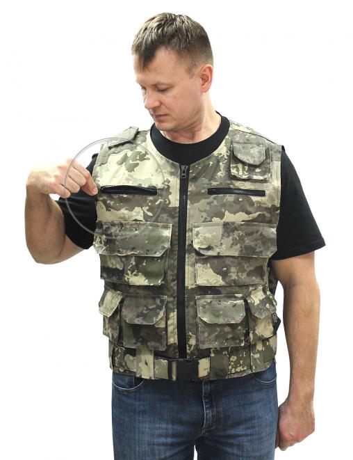 Жилет ОХОТА тк.Смесовая цв.BLUR 3316