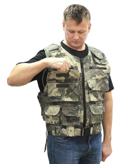 Жилет ОХОТА тк.Смесовая цв.BLUR 3316