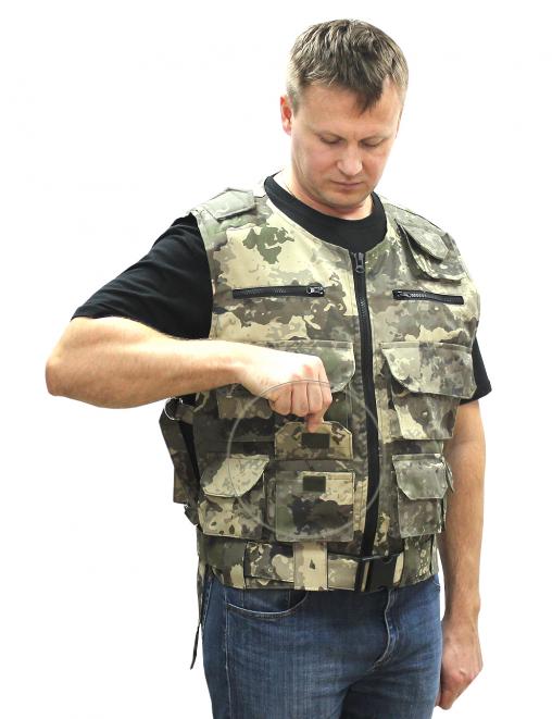 Жилет ОХОТА тк.Смесовая цв.BLUR 3316