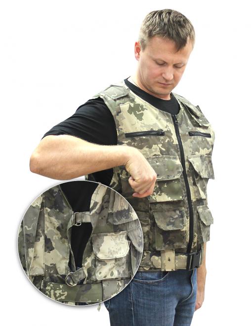 Жилет ОХОТА тк.Смесовая цв.BLUR 3316