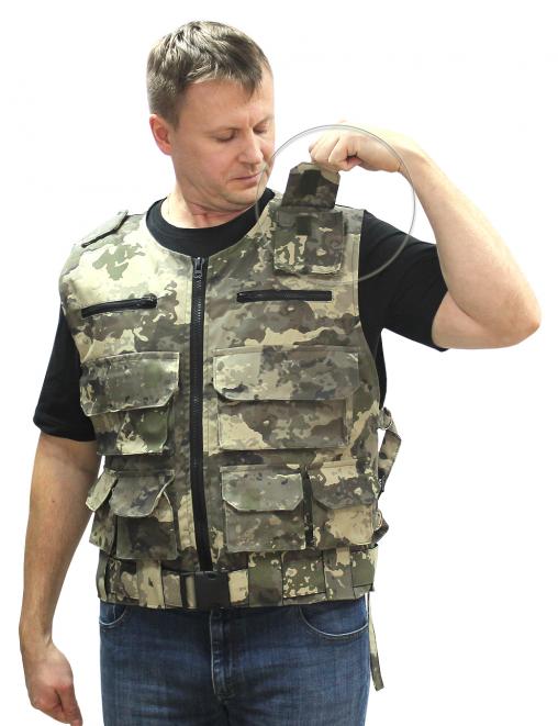 Жилет ОХОТА тк.Смесовая цв.BLUR 3316