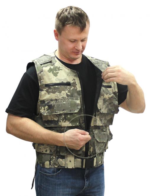 Жилет ОХОТА тк.Смесовая цв.BLUR 3316