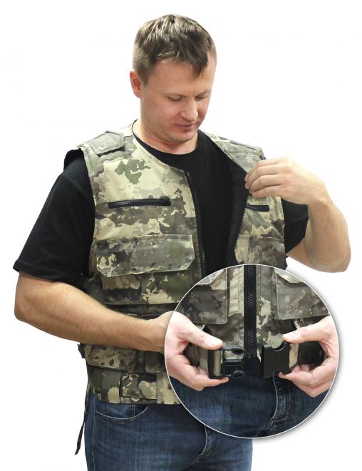 Жилет ОХОТА тк.Смесовая цв.BLUR 3316