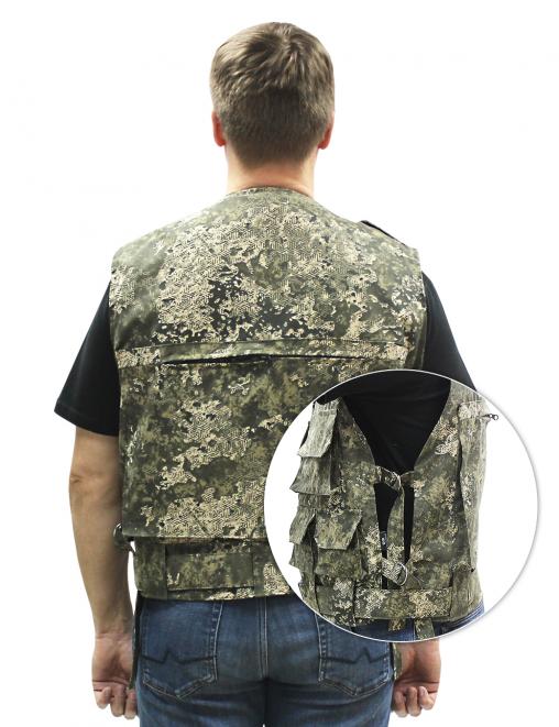 Жилет ОХОТА тк.Смесовая цв.BLUR 1311